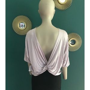 Purple low back no back top